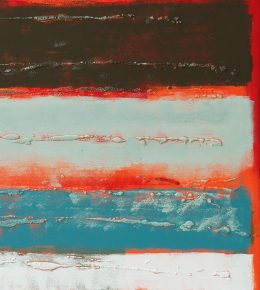 Abstract schilderij van Ronald Hunter: Red Stacked.